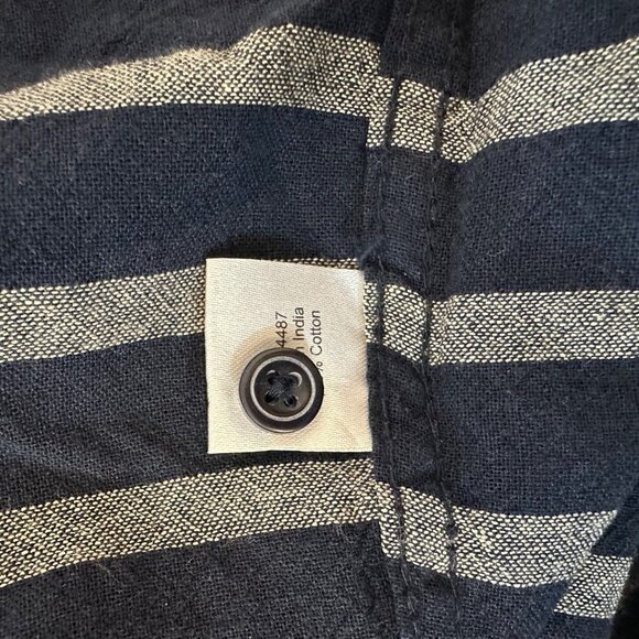 Hudson Barrow Button Down Striped Short Sleeve Shirt M - Picture 4 of 4